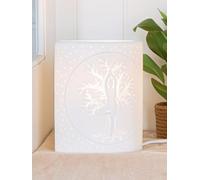 Table lamp, Yoga motif, Porcelain, white, PU 1, L. 10 cm, W. 17 cm, H. 20 cm
