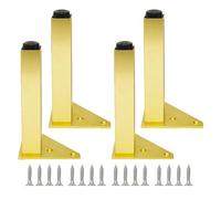 Table Legs Metal 6/8/10/12/15/45/50/55/60cm,4 Pcs Furniture Legs Adjustable,DIY Replacement Furniture Feet,Desk Legs Black/Gold/Black Gold,with Screws,Gold-35cm(13.8in)