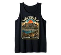 Table Mountain South Africa Vintage Luna de Miel en Ciudad del Cabo Camiseta sin Mangas