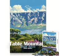 Table Mountain, Sudáfrica Rompecabezas de 1000 Piezas para Adolescentes Juguete de lógica Fuerte Mente Relajada Bordes definidos Sorpresa de cumpleaños 50x75cm