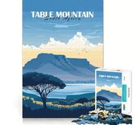 Table Mountain, Sudáfrica Rompecabezas de 1000 Piezas para Adolescentes Juguete para ejercitar la Mente, Tiempo de convivencia, Pieza de colección de Arte de Corte preciso 38x52cm