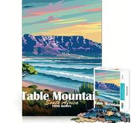 Table Mountain, Sudáfrica Rompecabezas de 1000 Piezas para Adultos Regalos para Fortalecer la Memoria y Relajarse Tiempo de Calidad Borde Deseo de Papá Noel Artículo 50x75cm