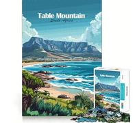 Table Mountain, Sudáfrica Rompecabezas para Adultos 1000 Piezas Juguete Que desafía la Mente Pieza de colección de Arte de Corte nítido para una Mente Tranquila 38x52cm