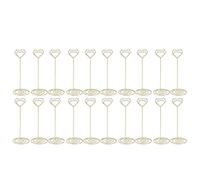 Table Number Holders | 20Pcs Iron Stands for Wedding/Party/Birthday | Decorative Number Card Holders 12cm | Elegant Table Setting Organizer (Gold)