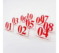 Table Number Plate, Acrylic Card Sign of Table Mark Table Number Name Plate Personality Figure For Wedding, Party, Event Or Catedecoration 10Pcs/1 To 10 (41 To 50)(41 To 50