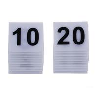Table Numbering Solution 20/40 Letreros acrílicos para tienda de campaña con números negros atrevidos, fácil cuidado para uso en restaurantes (blanco)