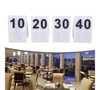Table Numbering Solution 20/40 Letreros acrílicos para tienda de campaña con números negros atrevidos, fácil cuidado para uso en restaurantes (amarillo)