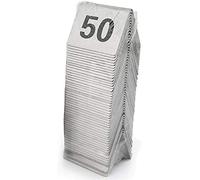 Table Numbers 1 To 25/50/100, Stainless Steel Table Number Cards, Restaurant Cafe Bar Seating Tent Table Numbers Double-Sided For Wedding, Party, Events Or Catedecoration(White-1 To 40)
