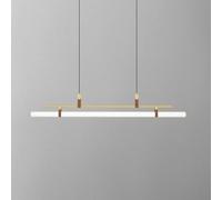 Table Penadnt Long Strip Dining Romm Chandeliers Nordic LED Pendant Kitchen Island Fixture Linear Hanging Light for Bar