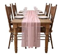 Table Runner, 100cm Spring Easter Kitchen Linen, White Pearl Table Runner,