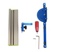 Table Saw Miter Gauge System, Miter Gauge Fence Set with Push Handle and Limit Block, Aluminum Alloy Precision Angle Stop for Woodworking, Compatible with Standard Table Saws