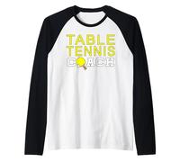 Table Tennis Coach Ping Pong Tenis de Mesa Camiseta Manga Raglan