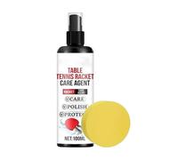 Table Tennis Paddle Cleaner - Protective Spray with Sponge, Table Tennis Racket Care Agent for Rubber Cleaning and Tack Enhancement | Spray-On Paddle Maintenance for Home, Gym, Sports Practice, Traini