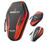Table Tennis Racket Case EVA Hard Shell 2 Paddle Storage | Fits 2 rackets securely, elastic band fixation, stops shaking during transport, safe storage solution
