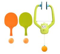 Table Tennis Set, Tennis Game, Compact Size Safe Material Easy Setup Family Bonding PVC Construction Lightweight Rackets Space Saving Bounce Ready, Pong Games for Door, Frame