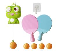 Table Tennis Trainer, Hangable Door Pong Game with Racket Balls, Adjustable Training Set for Exercise, Indoor Outdoor Play for Adults and Children, 13.5x20cm, Multicolor