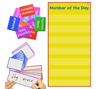 Tableau De Poche Pour La Classe - Grand Tableau De Poche Pour Salle De Classe | Tablea De Poch | Tablea Pliable Avec Le Numéro Du Jour, IDéal Pour ÉLèves Du Primaire, Les ÉColes, Les Jardins D'
