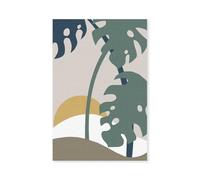 Tableau Monstera effet tissé