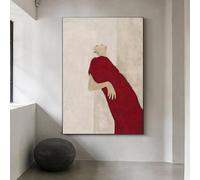 Tableaux muraux pour salon : Figure abstraite de femme, impression sur toile encadrée, décoration murale pour la maison 90x130cm(35x51in)