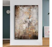 Tableaux muraux pour salon : peinture abstraite brune, impressions sur toile encadrées, œuvres d'art, décoration murale pour la maison 80x130cm(32x51in)