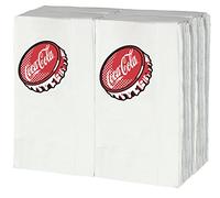 Tablecraft CC402 Coca-Cola - Servilletas de botella de doble alto, 100 por paquete, papel, blanco