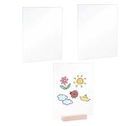 Tablero acrílico | 3-Piece Thick Craft Supplies,Cast Acrylic Sheet Clear Glass Panel,for Sign Crafting Projects Display Wedding Invitation Engraving Home Decor