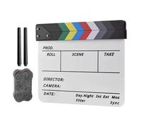 Tablero acrílico colorido para clapper, borra en seco, corte director, película, acción, aplauso