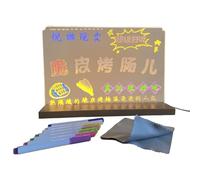 Tablero acrílico iluminado, panel de señal de carga USB, bloc de notas luminoso, soporte de exhibición transparente, marcador brillante para escribir con función de iluminación, herramienta de