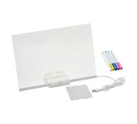 Tablero Acrílico Luminoso Con Mensaje LED - Tablet Para Dibujar, Con 7 Colores Bolígrafo Y Soporte, Tablero De Escritura Transparente, Limpiable, Para Niños, Dibujo, Memo, Decoraciones De Oficina