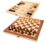 Tablero ajedrez 3 en 1 de madera cb games