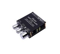 Tablero amplificador Bluetooth, DC 5V-26V amplificador de audio módulo 2.0 canal 50W* 2 BLE5.0 agudos graves AUX/U-disco de audio APP controlador