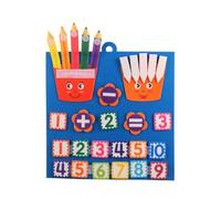 Tablero Aritmético de Fieltro Juguete de Aprendizaje de Matemáticas Tablero de Cálculo Tablero de Cifras Tablero Manual, color to 1, Tablero De Aprendizaje De Fieltro Con Diseño De Lápices