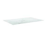 Tablero blanco 100 x 62 cm 8 mm vidrio templado en aspecto de mármol - Elegante tablero de vidrio templado para cocina, salón u oficina - duradero y fácil de limpiar