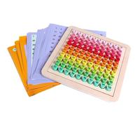 Tablero Cien Madera Juego 25.8x25.8x1cm | 1-100 Matemáticas | Material Educativo Niños Conteo Números Aprendizaje Reconocimiento