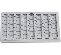 Tablero clasificador de monedas de euro