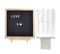 Tablero Con Letras | Tablero De Listados De Madera De Felt,Panel De Publicaciones Editable Y Rústico Para Escuela, Aula, Guardería, Restaurante, Cine, Boda Y Descuento