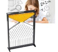 Tablero Dalton, Modelo De Demostración De Probabilidad, Modelo Experimental. Tablero Galton Con Ranura Metálica En V, Curva De Campana Y Ley Estadística Efectiva Para La Enseñanza De La Distribución