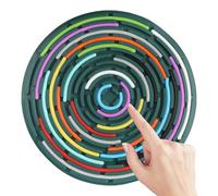 Tablero de Actividad sensorial ,Tablero de Actividad sensorial de Silicona de Doble Cara Mejorado,Juguetes Montessori,Juguetes inquietos para el estrés,TDAH y Autismo (Circular)