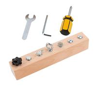 Tablero De Actividades Con Destornillador De Madera: Panel De Entrenamiento De Habilidades Preescolares, Juego De Clasificación De Herramientas Para Niños Pequeños | Kit De Práctica Manipulativa De Ex