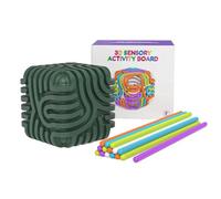 Tablero de actividades sensoriales, tablero de inquietud sensorial de cubo de silicona, juguete calmante de bolsillo para mejorar las habilidades motoras finas, silicona, interacción multisensorial, o