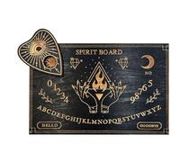 Tablero de adivinación - boarden Madera 20x30x1cm, decisor místico, indicador espiritual con letras y números | boardOuija para la noche de juego, Accesorios de brujería, Pantalla Domici