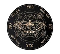Tablero de adivinación de madera: 15 cm de diámetro, 0,3 cm de grosor, 30 g | Planchette de mensajes sobrenaturales, juego Ouija, accesorio de adivinación, decoración del altar de brujería, reunión de