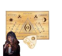 Tablero de Adivinación de Madera,Decoración de Altar con Tabla de Radiestesia - Juego de la Ouija,para Decoración del Hogar Interior Estantería Meditación Tienda Temáticas y Sala para Yoga