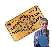 Tablero de adivinación de radiestesia con péndulo,Tablero de adivinación de radiestesia,Péndulo de madera y tableros tallados -Tablero tallado de madera, tablero de mensajes metafísicos, tablero parl