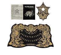 Tablero de adivinación, tablero de madera de péndulo, herramienta de mensaje de radiestesia de calavera, suministro de juego místico, ideal para viajes, revelación, hogar, uso espiritual, 8.3 x 11.6