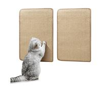 Nobleza 2 Piezas Alfombrilla Rascador para Gatos, Alfombra de Sisal, Cuerda de Sisal Natural, Rascador Gatos para Proteger Sofás y Muebles 60 X 40CM
