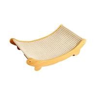 Tablero de Agarre de Gato de Madera Curvo, Almohadilla de Agarre de cáñamo con Base, sofá de Agarre de Gato Integrado (50cm)
