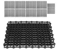 Tablero de Aislamiento del Acuario con Pilar de Cojinete , Instalación Fácil y Fuerte Soporte para la Pecera, Hecho PVC, Fondo del Tanque Construcción y Material Filtro Aislamiento, 10 Pcs (BLACK)