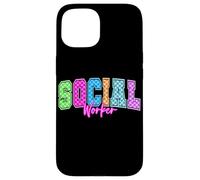 Tablero de ajedrez colorido del arco iris del trabajador social para la escuela Carcasa para iPhone 15