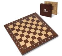 Tablero de ajedrez de madera de 19 pulgadas, solo tablero de ajedrez de torneo profesional, juego de mesa de madera premium con notación, revestimiento UV resistente a los arañazos, tablero de ajedrez